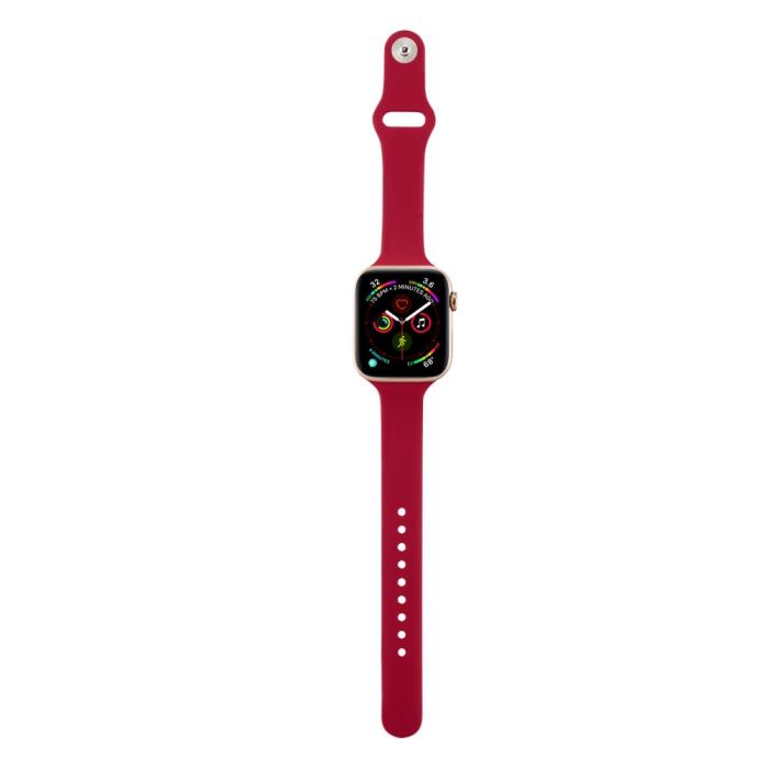 Bild 4, Silikon Armband Apple Watch 38/40/41 mm - Röd