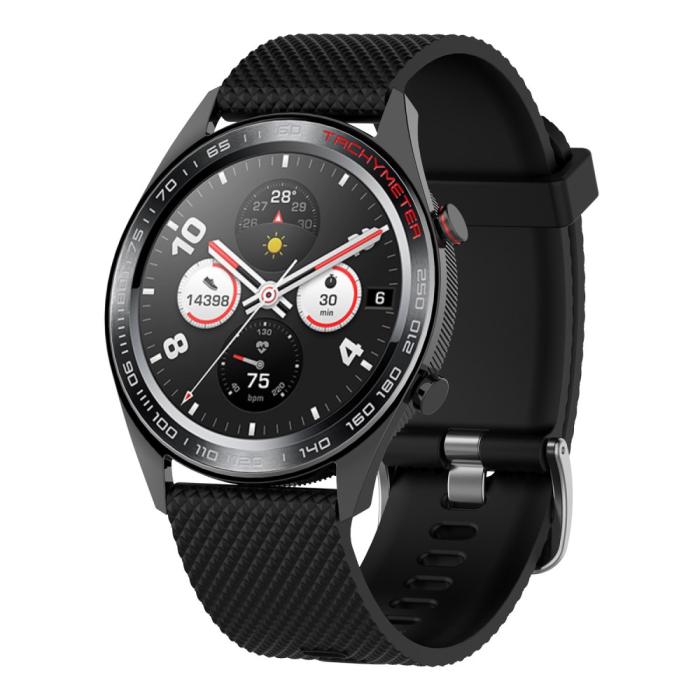 Bild 1, Diamond Silikon Armband För Smartwatch - Svart (22mm)