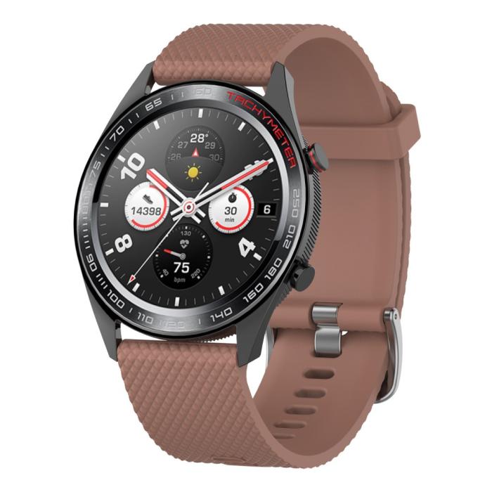 Bild 1, Diamond Silikon Armband För Smartwatch - Brun (22mm)