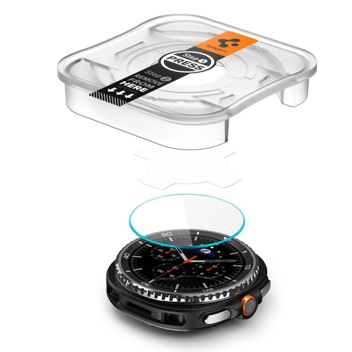Bild 5, Spigen Galaxy Watch 8 46 mm 2-PACK Skärmskydd GLAS.tR 