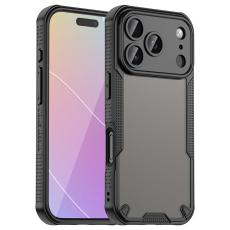 iPhone 18 Pro / 17 Pro Skal Hybrid Frostat Transparent Svart