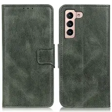 Galaxy S23 Plus Fodral Crazy Horse Läder Svartgrön