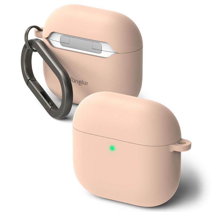 Bild 2, Ringke AirPods 4 Skal Silikon Pink Sand