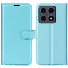Xiaomi 15T Fodral Litchi L&auml;der Bl&aring;