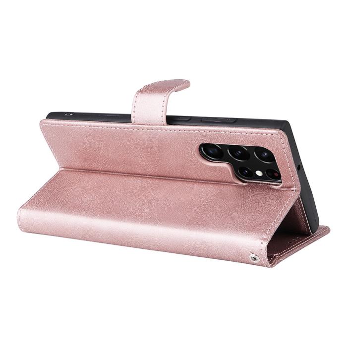 Bild 5, Samsung Galaxy S22 Ultra Fodral 2in1 Magnet Roséguld
