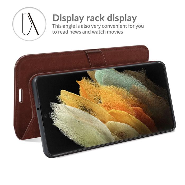 Bild 6, Samsung Galaxy S22 Ultra Fodral Crazy Horse Brun