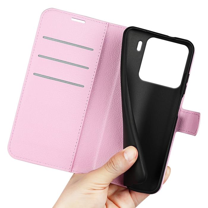 Bild 4, Xiaomi 15 Fodral Litchi Läder Ljus Rosa