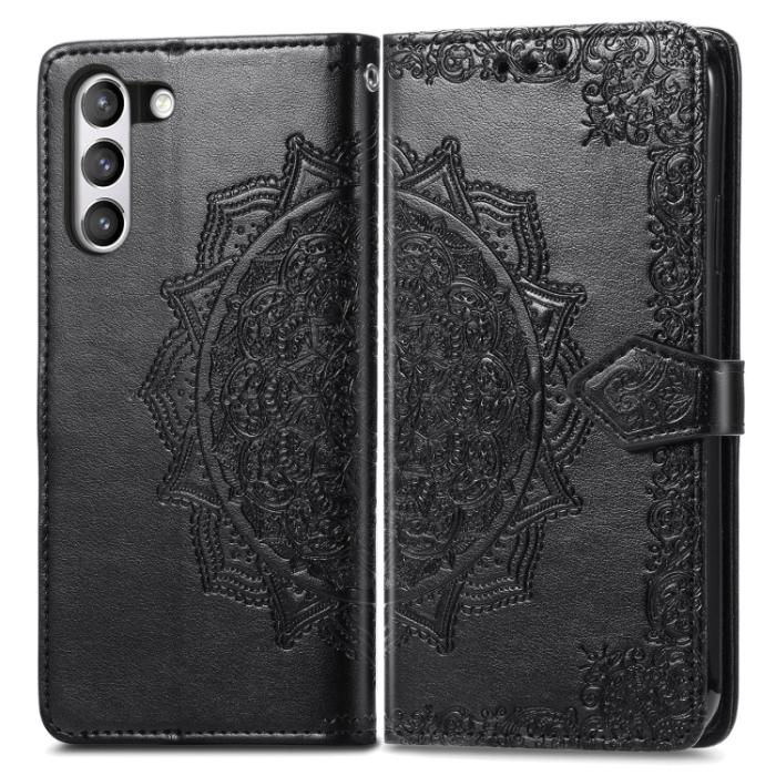 Bild 2, Samsung Galaxy S21 FE Fodral Mandala Flower Svart