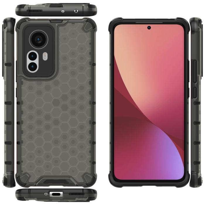 Bild 6, Xiaomi 12 Pro Skal Hybrid Honeycomb Svart
