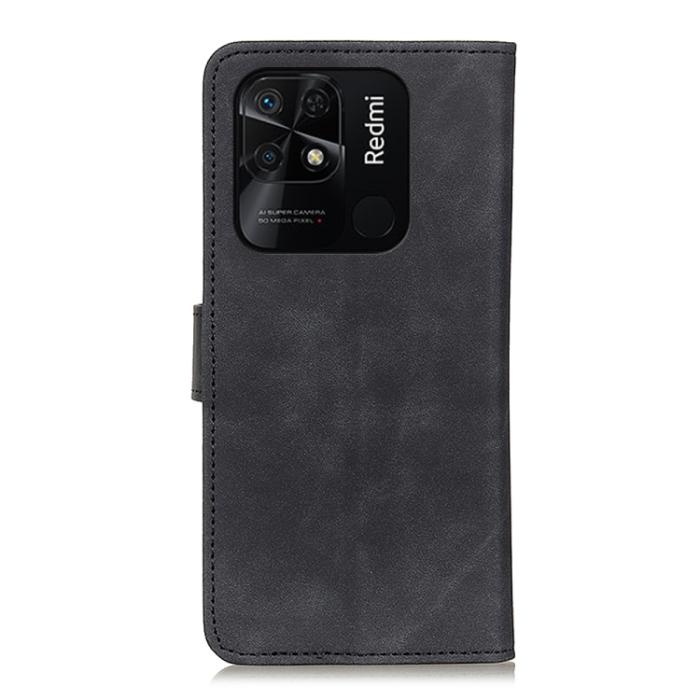 Bild 3, KHAZNEH Xiaomi Redmi 10C Fodral Retro Svart