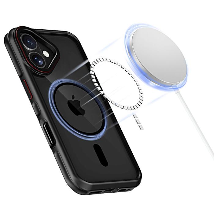 Bild 5, Tech-Protect iPhone 16 Skal MagSafe MagHybrid Svart/Röd