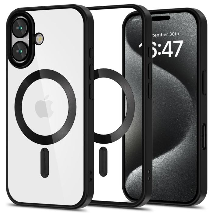Bild 1, Tech-Protect iPhone 16 Skal MagSafe MagFlex Satin Svart