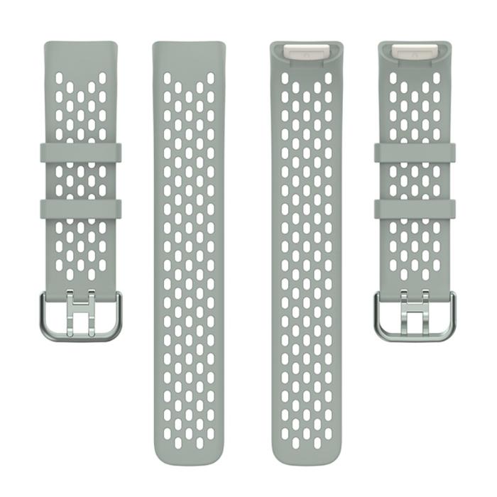 Bild 5, Fitbit Charge 6 / 5 Armband Silikon Ihåligt Grå