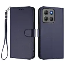 Motorola Moto G15 / G15 Power Fodral L&auml;der Bl&aring;