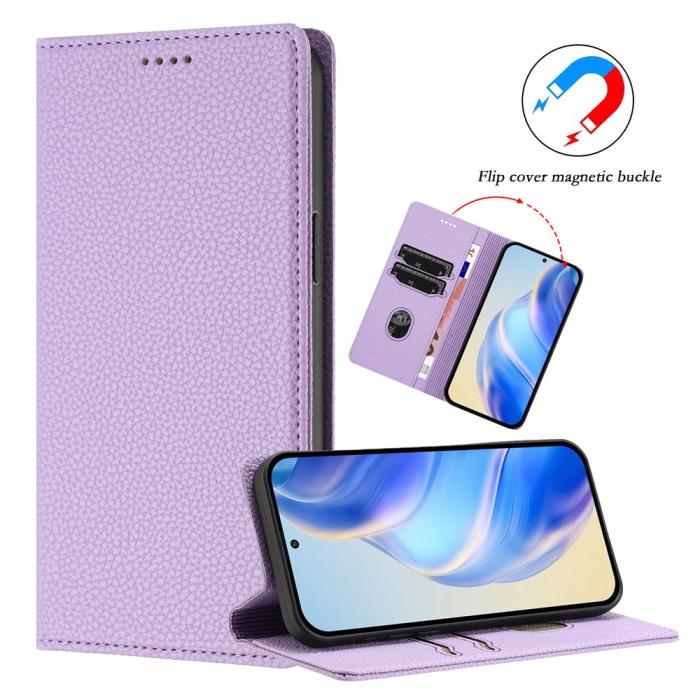 Bild 5, Google Pixel 10/10 Pro / 9/9 Pro Fodral RFID Litchi Läder Lila