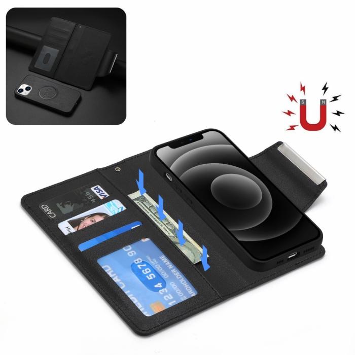 Bild 2, iPhone 15 Plus 2in1 Magnet Fodral Svart