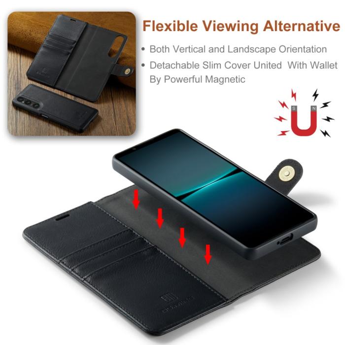 Bild 6, DG.MING Sony Xperia 1 V 2in1 Magnet Fodral / Skal Svart
