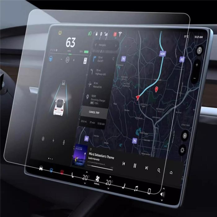 Bild 3, Tesla Model Y 2025 / Model 3 2025-2023 Skärmskydd Härdat Glas