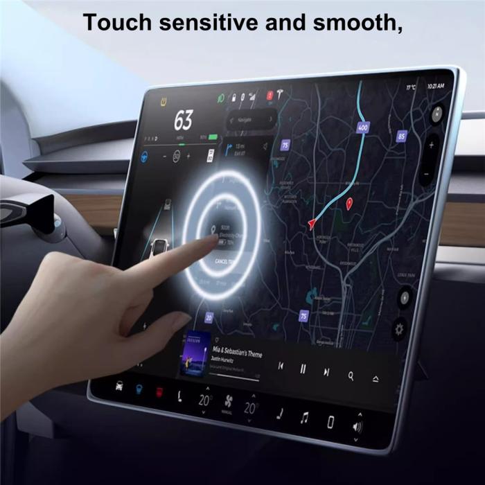 Bild 4, Tesla Model Y 2025 / Model 3 2025-2023 Skärmskydd Härdat Glas