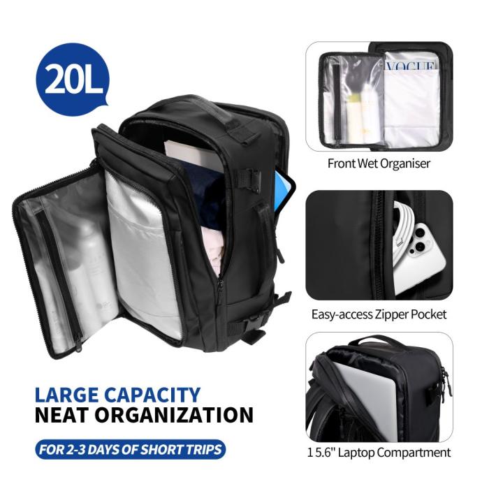 Bild 5, Tech-Protect Ryggsäck 20L 40x20x25 Defender Svart