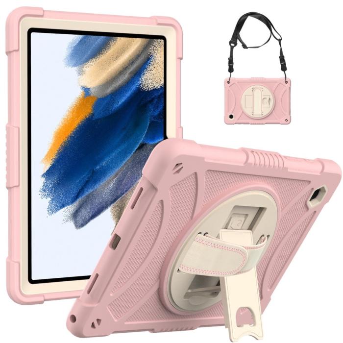 Bild 1, Galaxy Tab A8 Skal Hybrid Shockproof Kickstand Rosa