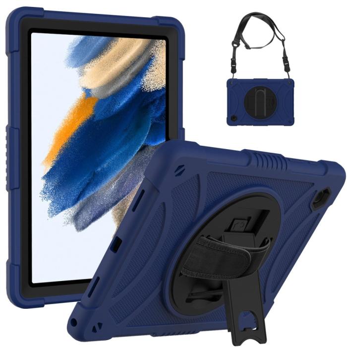 Bild 1, Galaxy Tab A8 Skal Hybrid Shockproof Kickstand Mörk Blå