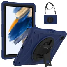 Galaxy Tab A8 Skal Hybrid Shockproof Kickstand M&ouml;rk Bl&aring;