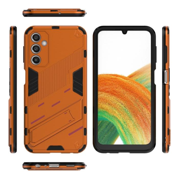 Bild 2, Samsung Galaxy A24 5G Skal Hybrid Kickstand Orange