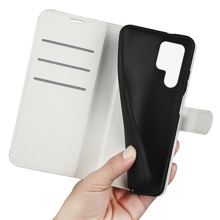 Bild 4, Samsung Galaxy S23 Ultra Fodral Litchi Läder Vit