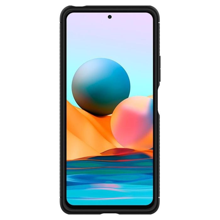 Bild 2, Xiaomi Redmi Note 10 Pro - Spigen Rugged Armor Skal - Matt Svart