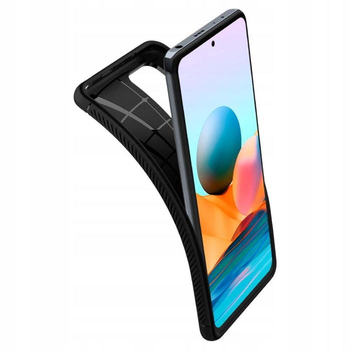 Bild 4, Xiaomi Redmi Note 10 Pro - Spigen Rugged Armor Skal - Matt Svart