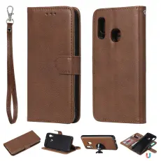 Samsung Galaxy A20e - 2in1 Magnet Skal / Plånboksfodral - Brun