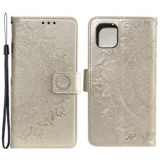 iPhone 13 Pro - Mandala Läder Fodral - Guld
