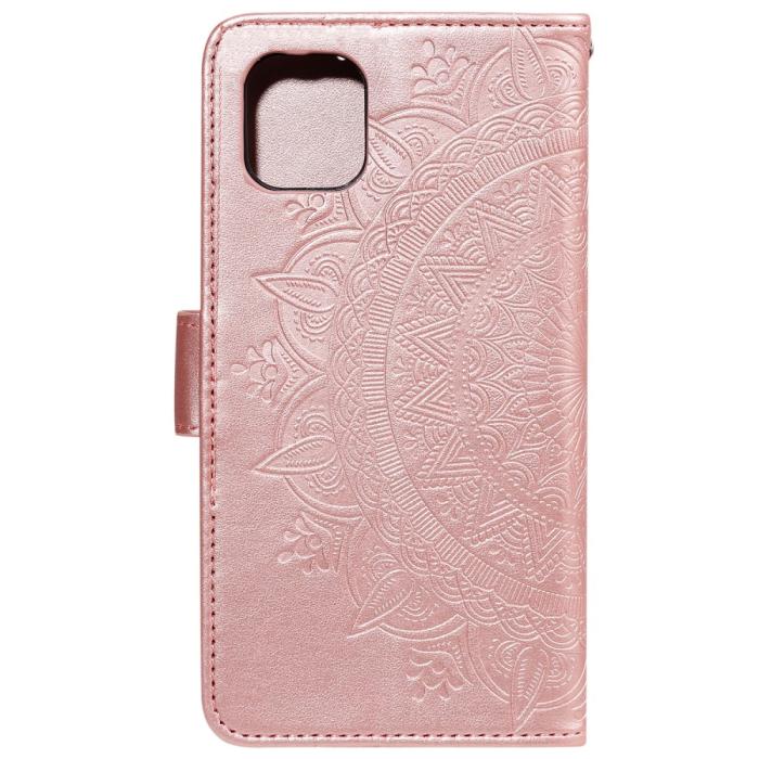 Bild 3, iPhone 13 Pro - Mandala Läder Fodral - Roséguld