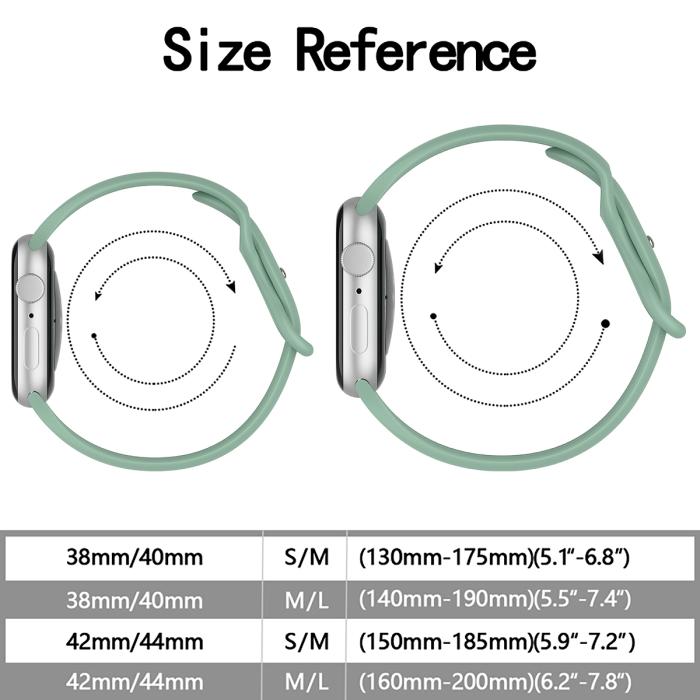 Bild 4, Silikon Armband Butterfly Apple Watch 41/40/38 mm (M/L) Tallgrön