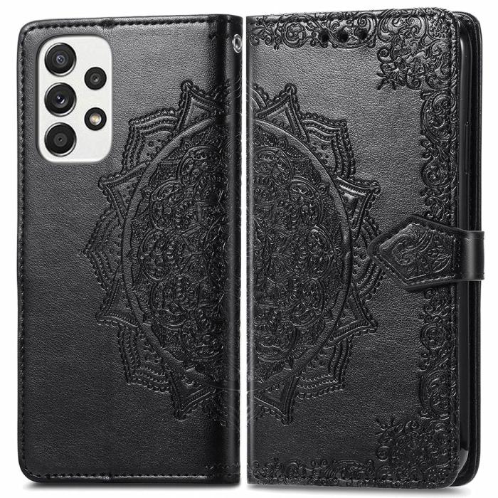 Bild 1, Samsung Galaxy A53 5G Fodral Mandala Läder Svart