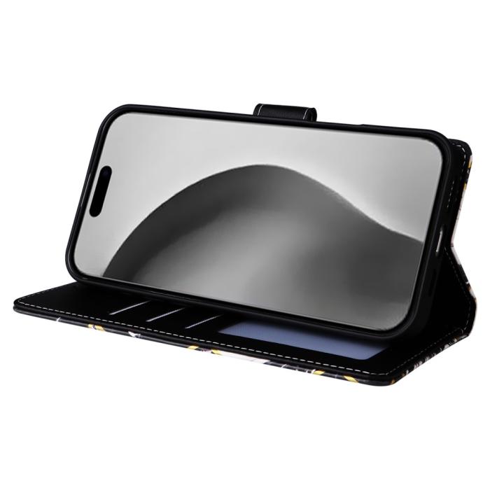 Bild 3, iPhone 16 Pro Max Fodral Marmor Tryck Svart