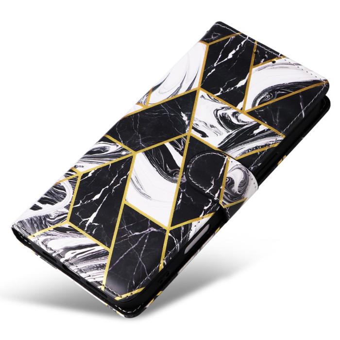 Bild 5, iPhone 16 Pro Max Fodral Marmor Tryck Svart