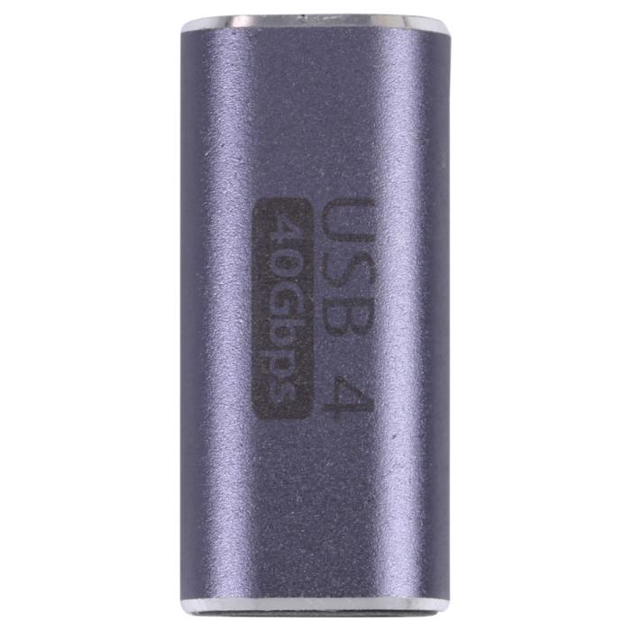 Bild 3, USB-C Hona - USB-C Hona Adapter USB 4.0 Aluminium Blå