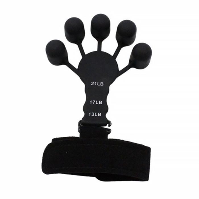 Bild 1, Finger Grip / Fingertränare Justerbart Motstånd Svart