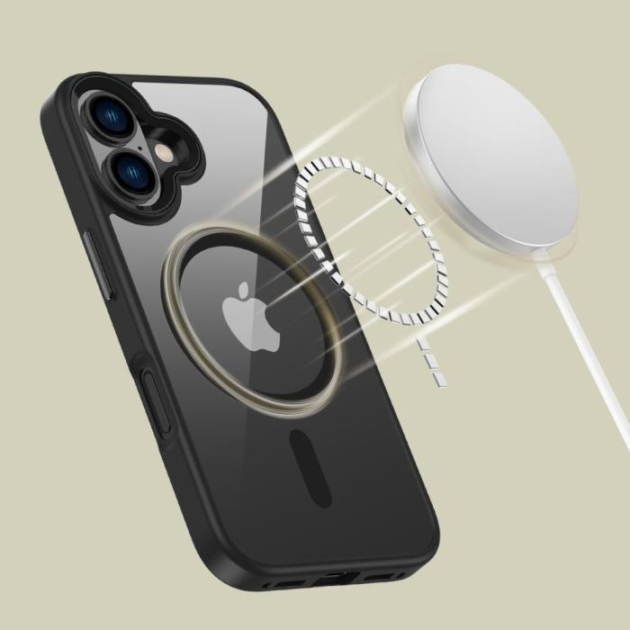 Bild 3, Tech-Protect iPhone 16 Skal MagSafe MagMat Svart/Transparent