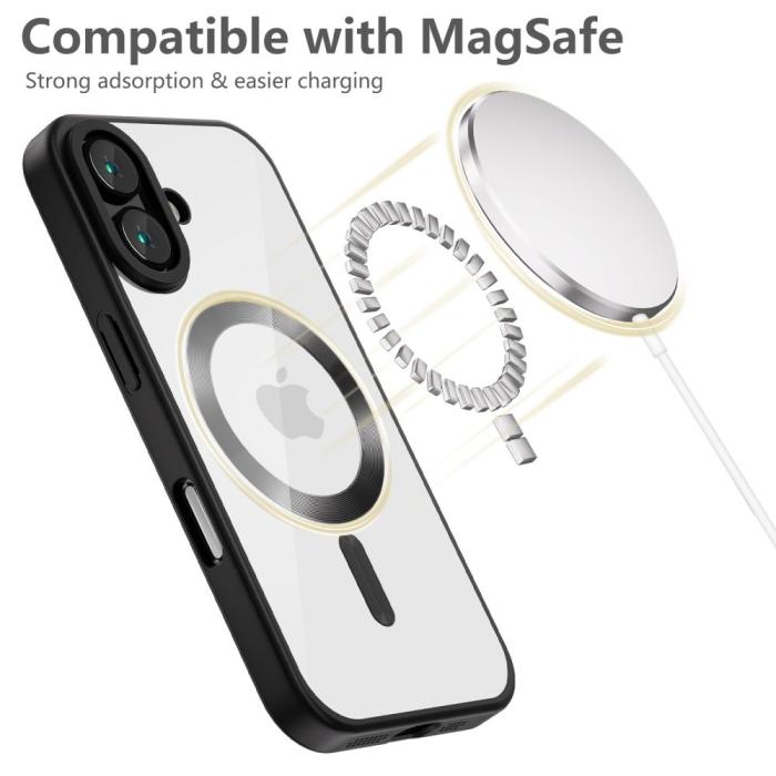 Bild 3, Tech-Protect iPhone 16 Skal MagSafe MagFlex Satin Svart