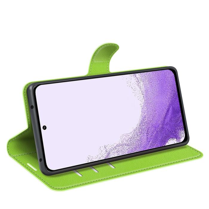 Bild 3, Samsung Galaxy S23 Fodral Litchi Läder Grön