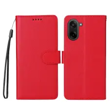 OnePlus Nord CE5 Pl&aring;nboksfodral L&auml;der R&ouml;d