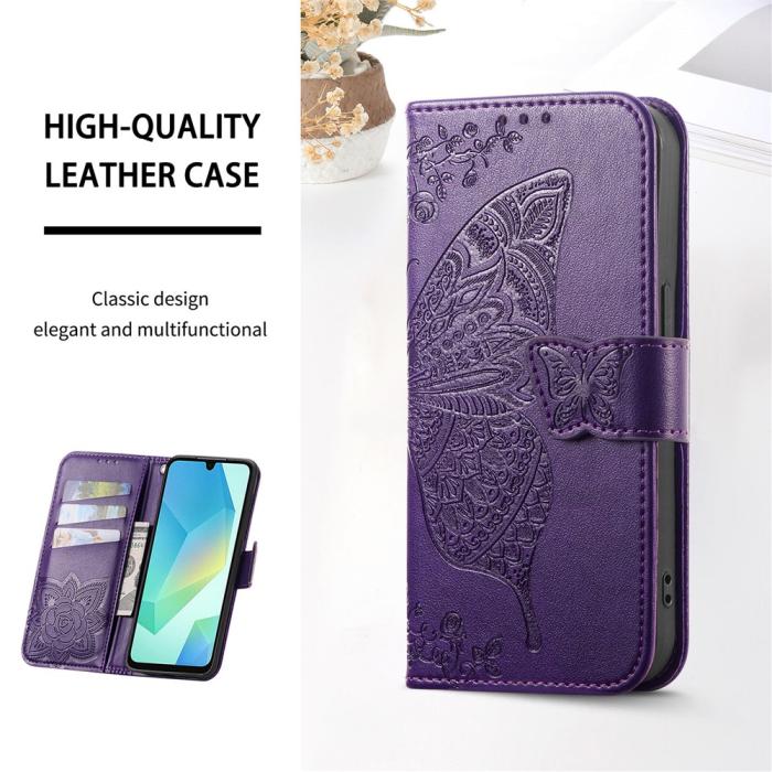 Bild 6, Honor 400 Smart Fodral Med Fjäril Tryck Mörk Lila