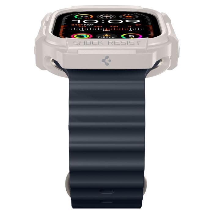 Bild 5, Spigen Apple Watch Ultra 49 mm Skal Rugged Armor Dune Beige