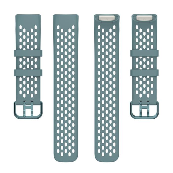 Bild 5, Fitbit Charge 6 / 5 Armband Silikon Ihåligt Blå