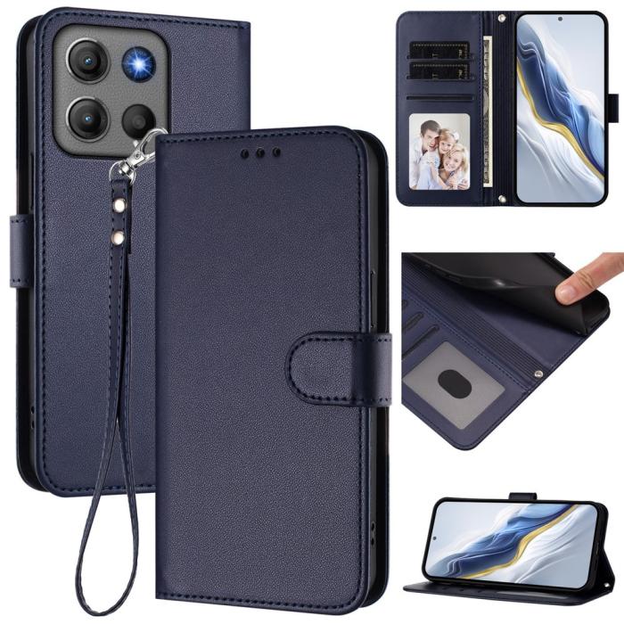 Bild 2, Motorola Moto G15 / G15 Power Fodral Läder Blå