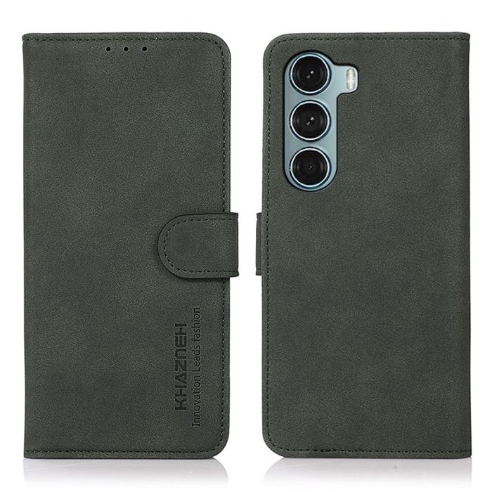 Bild 1, KHAZNEH Motorola Moto G200 Fodral Retro Läder Grön