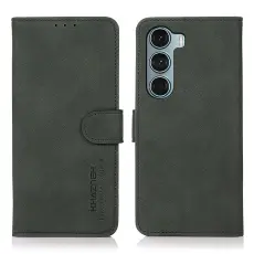 KHAZNEH Motorola Moto G200 Fodral Retro Läder Grön